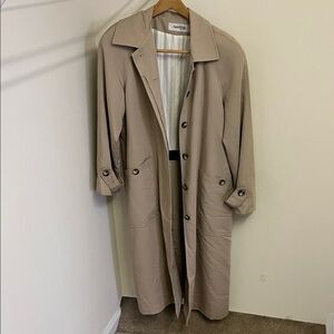 Appleseed's Taupe Long Trench Coat